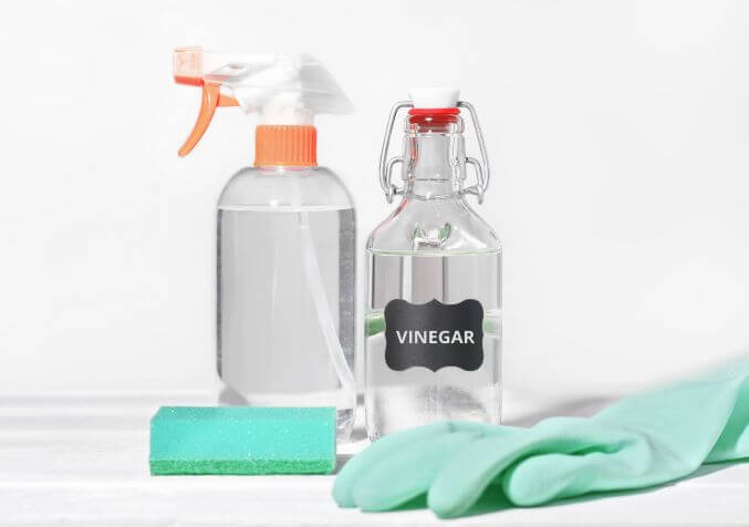 white vinegar is effective with removing orange juice stains